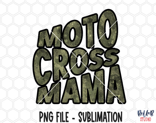Motocross Mama Sublimation Design