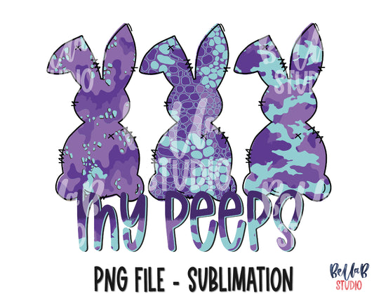 Purple Camo Bunnies - My Peeps Sublimation Design