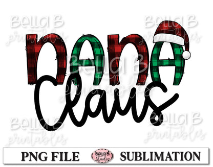 Nana Claus Sublimation Design