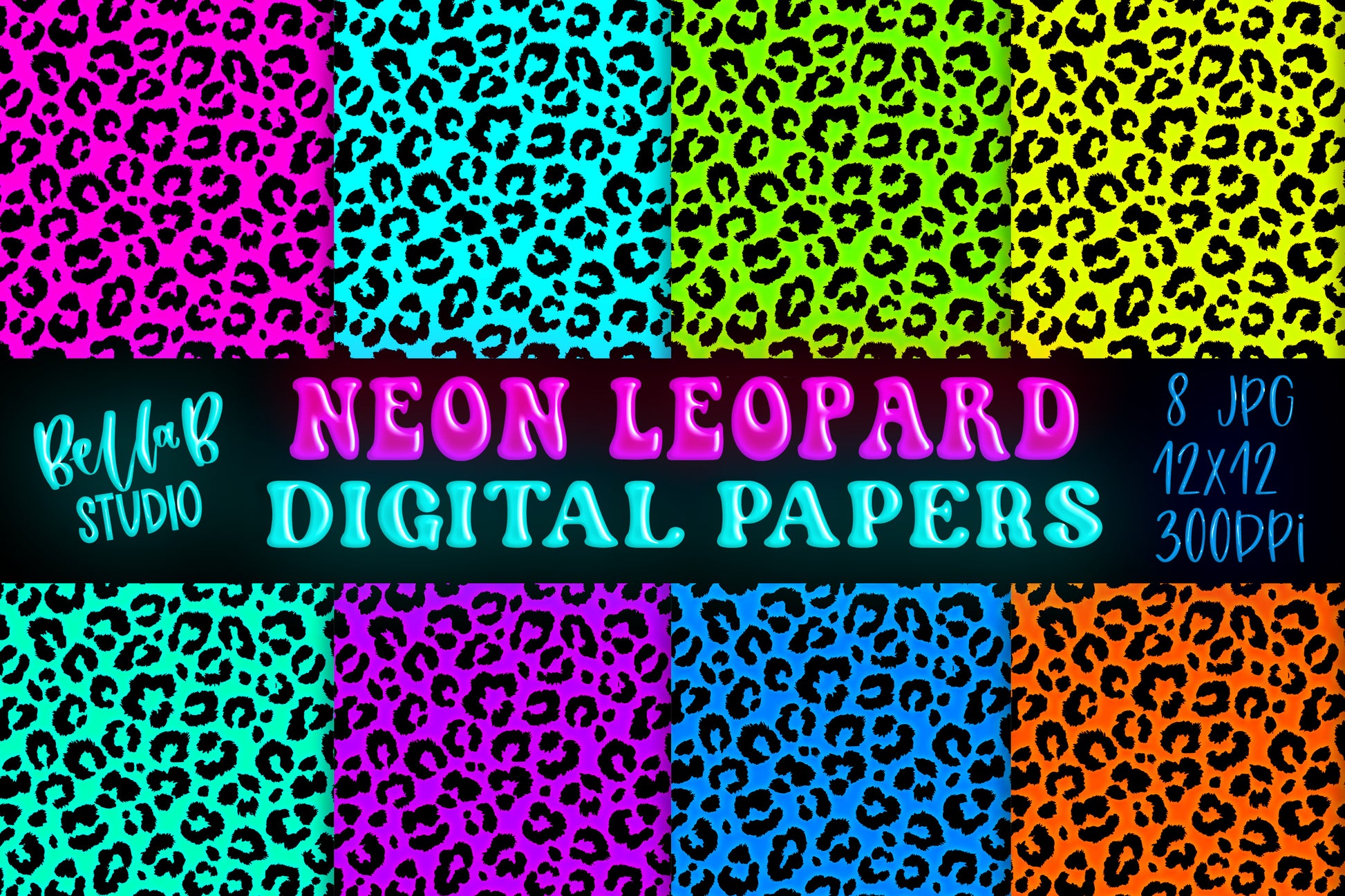neon cheetah print wallpaper