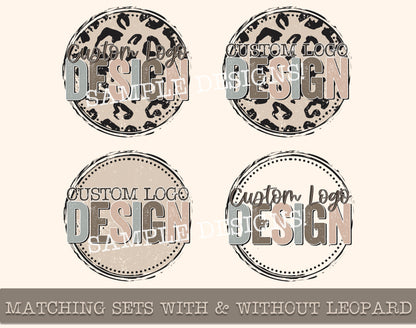 Custom Logo or Design - Neutral Leopard Theme