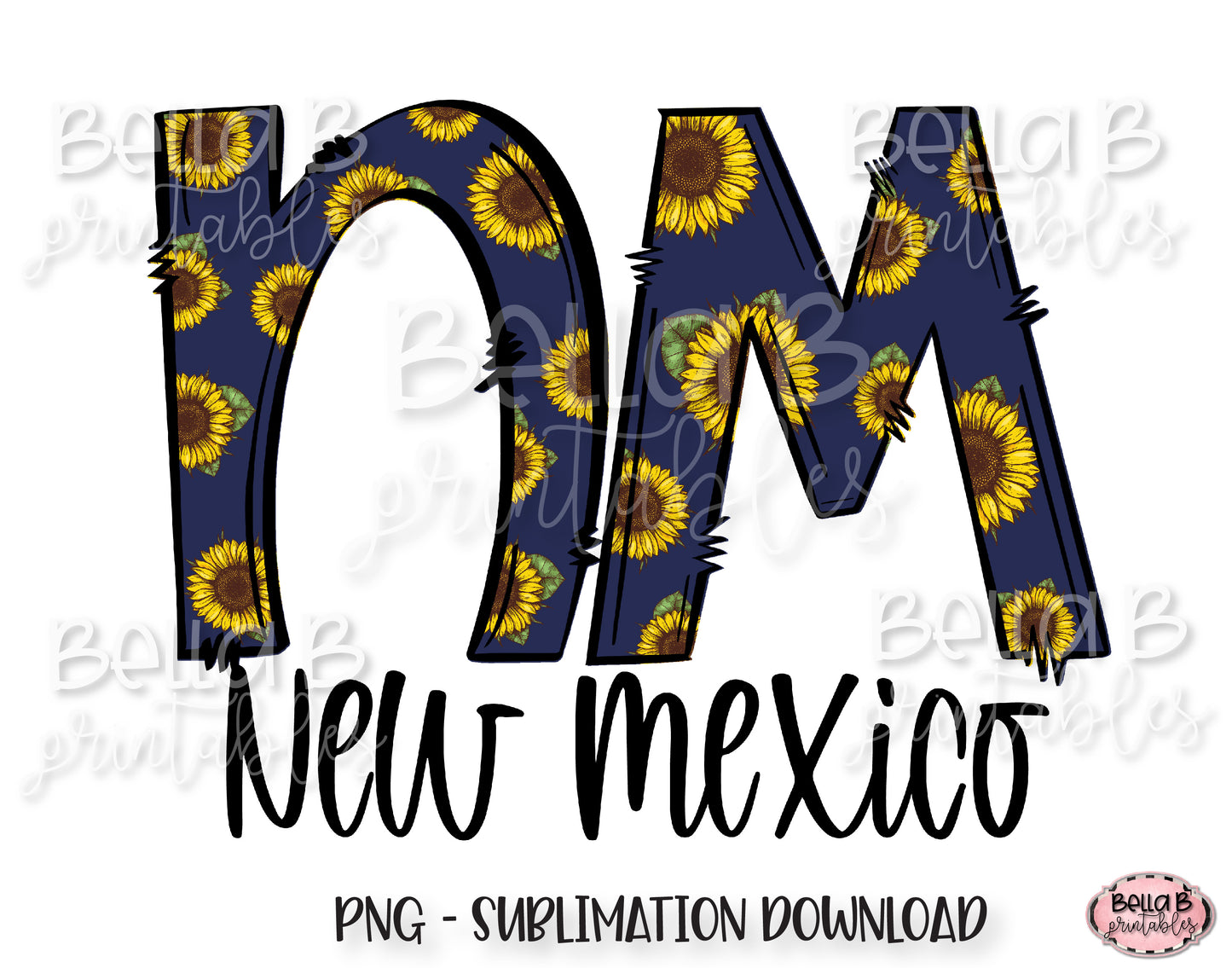Sunflower New Mexico State Sublimation Design