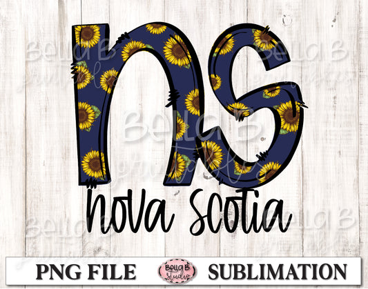 Nova Scotia Sunflower Sublimation Design