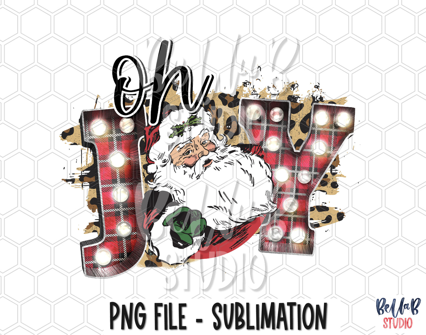 Oh Joy Santa Face Sublimation Design