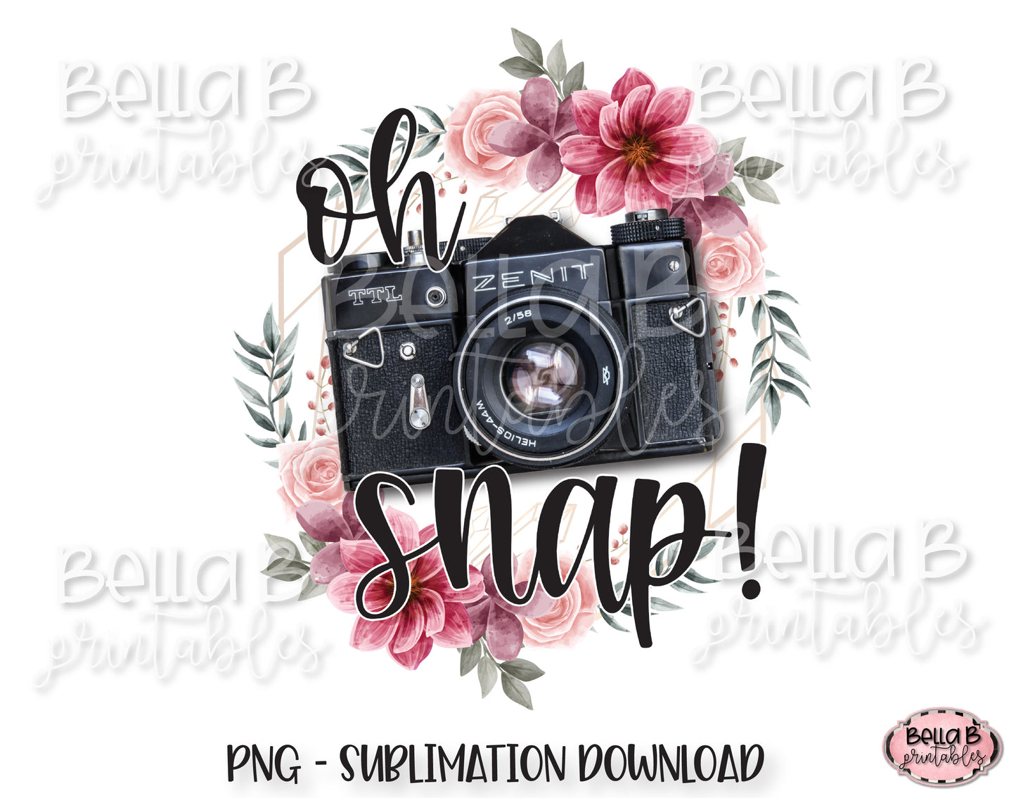 Oh Snap Photography Sublimation Design