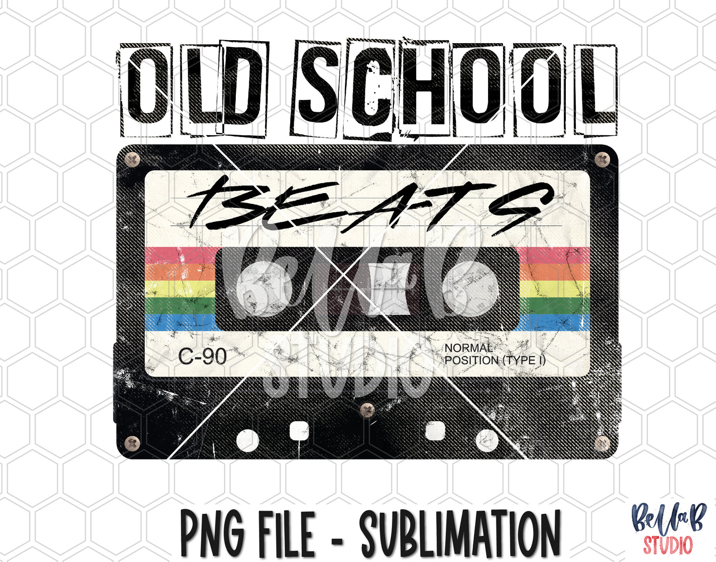 Old School Beats Mixtape Sublimation Design