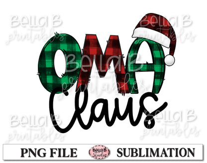 Oma Claus Sublimation Design