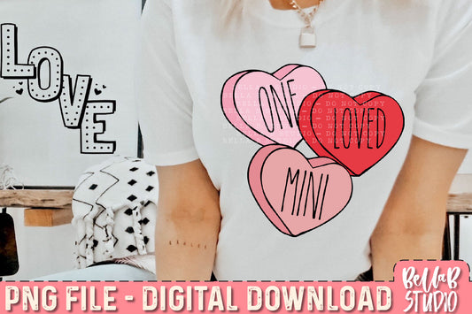 One Loved Mini Hearts Sublimation Design