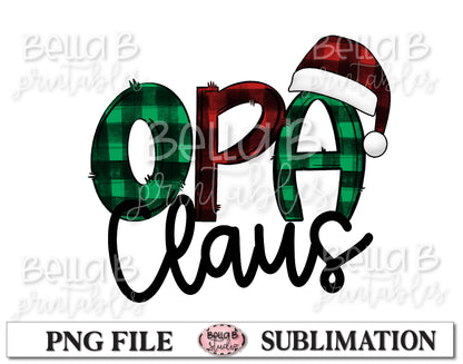 Opa Claus Sublimation Design