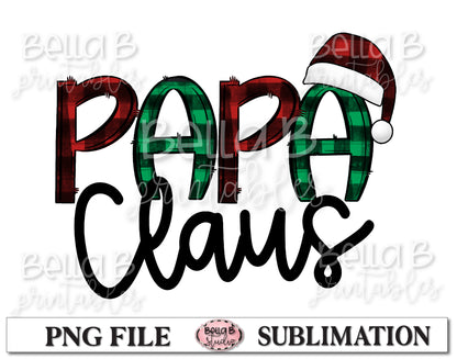 Papa Claus Sublimation Design