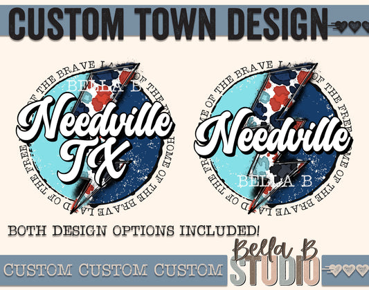 Custom Town Leopard Bolt PNG Design
