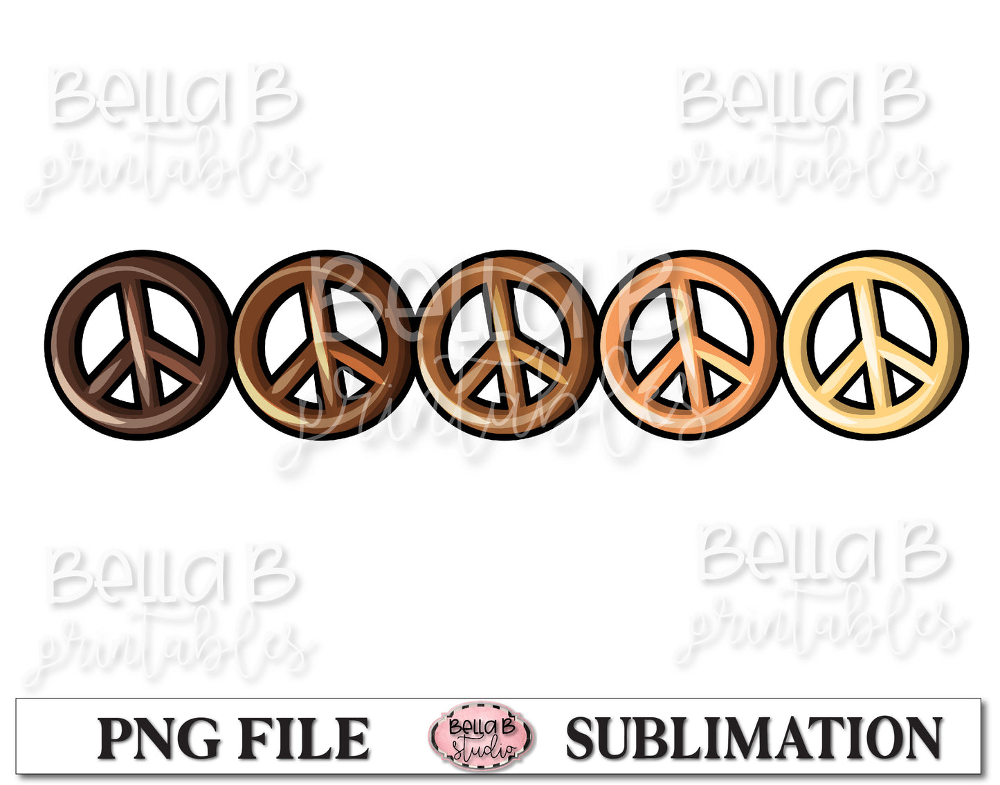 BLM Sublimation Design, Peace Sign PNG