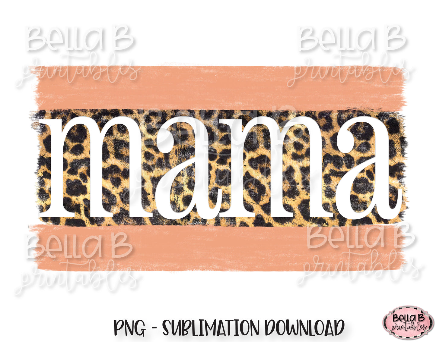 Leopard Print Mama Sublimation Design
