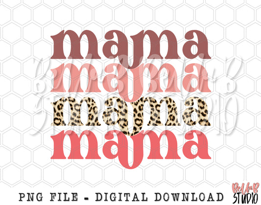 Pink Mama Stack PNG Sublimation Design