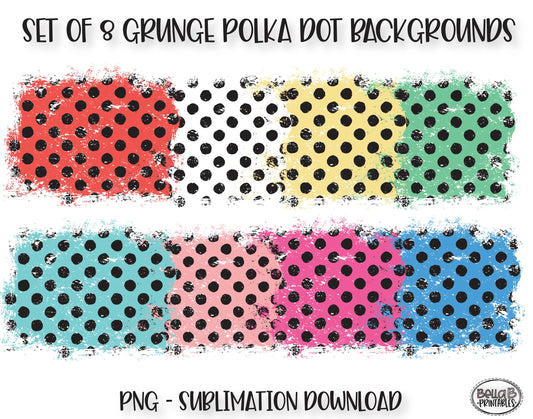 Grunge Polka Dot Sublimation Background Bundle, Backsplash