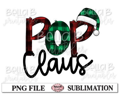 Pop Claus Sublimation Design