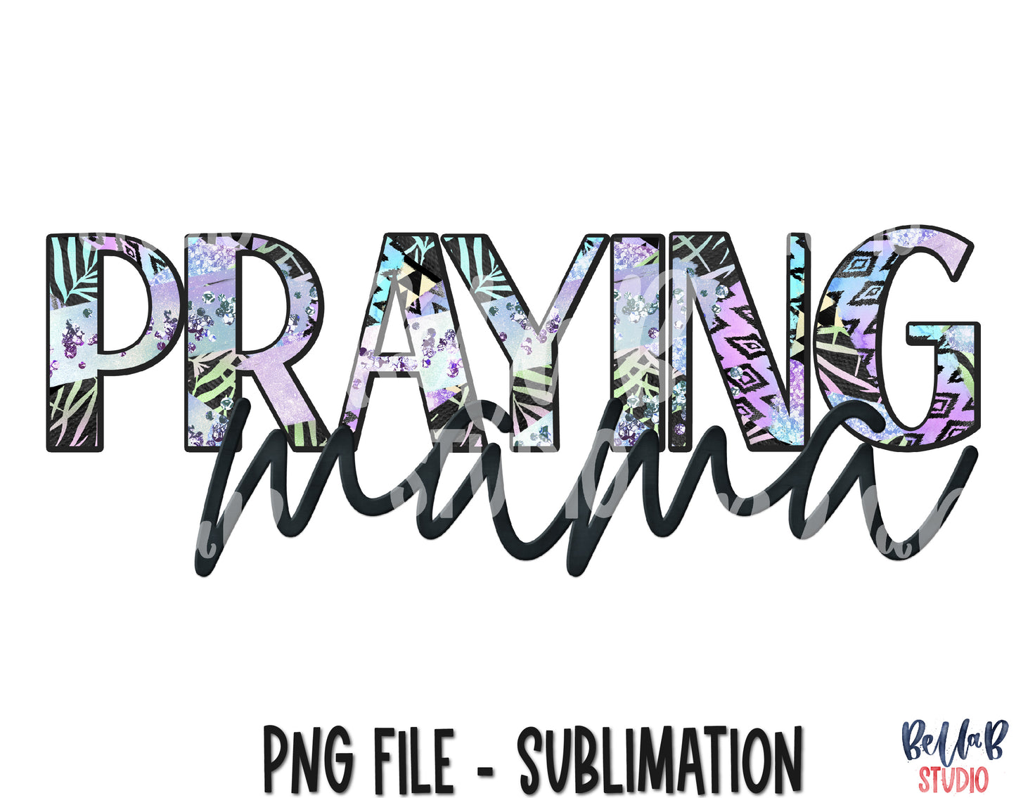 Praying Mama Sublimation Design