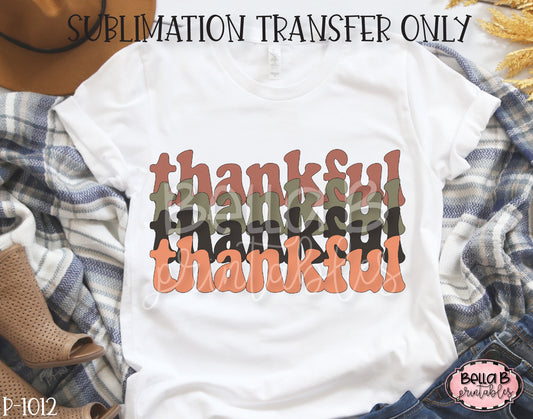 Thankful Sublimation Transfer, Ready To Press