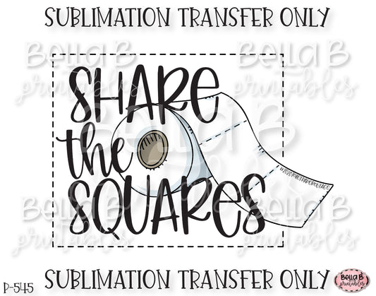 Share The Squares Sublimation Transfer, Ready To Press, Heat Press Transfer, Sublimation Print
