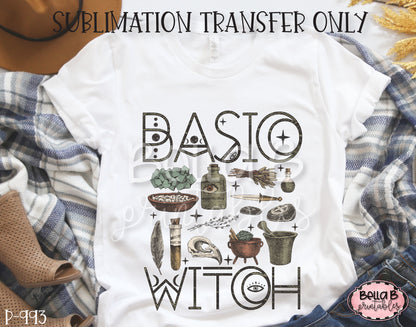 Basic Witch Sublimation Transfer, Ready To Press