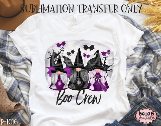 Halloween Gnomes - Boo Crew Sublimation Transfer, Ready To Press