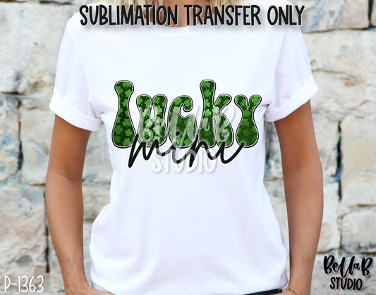 Retro Lucky Mini Sublimation Transfer, Ready To Press - P1363