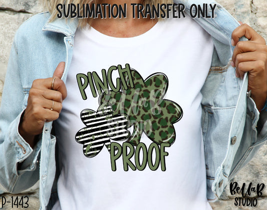 Leopard Clover - Pinch Proof Sublimation Transfer, Ready To Press - P1443