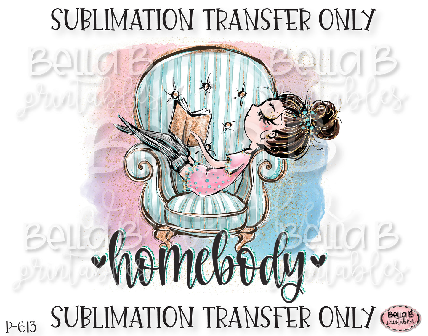 Homebody Sublimation Transfer, Ready To Press, Heat Press Transfer, Sublimation Print