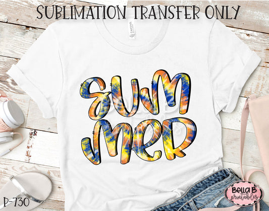 Tie Dye Summer Sublimation Transfer - Ready To Press