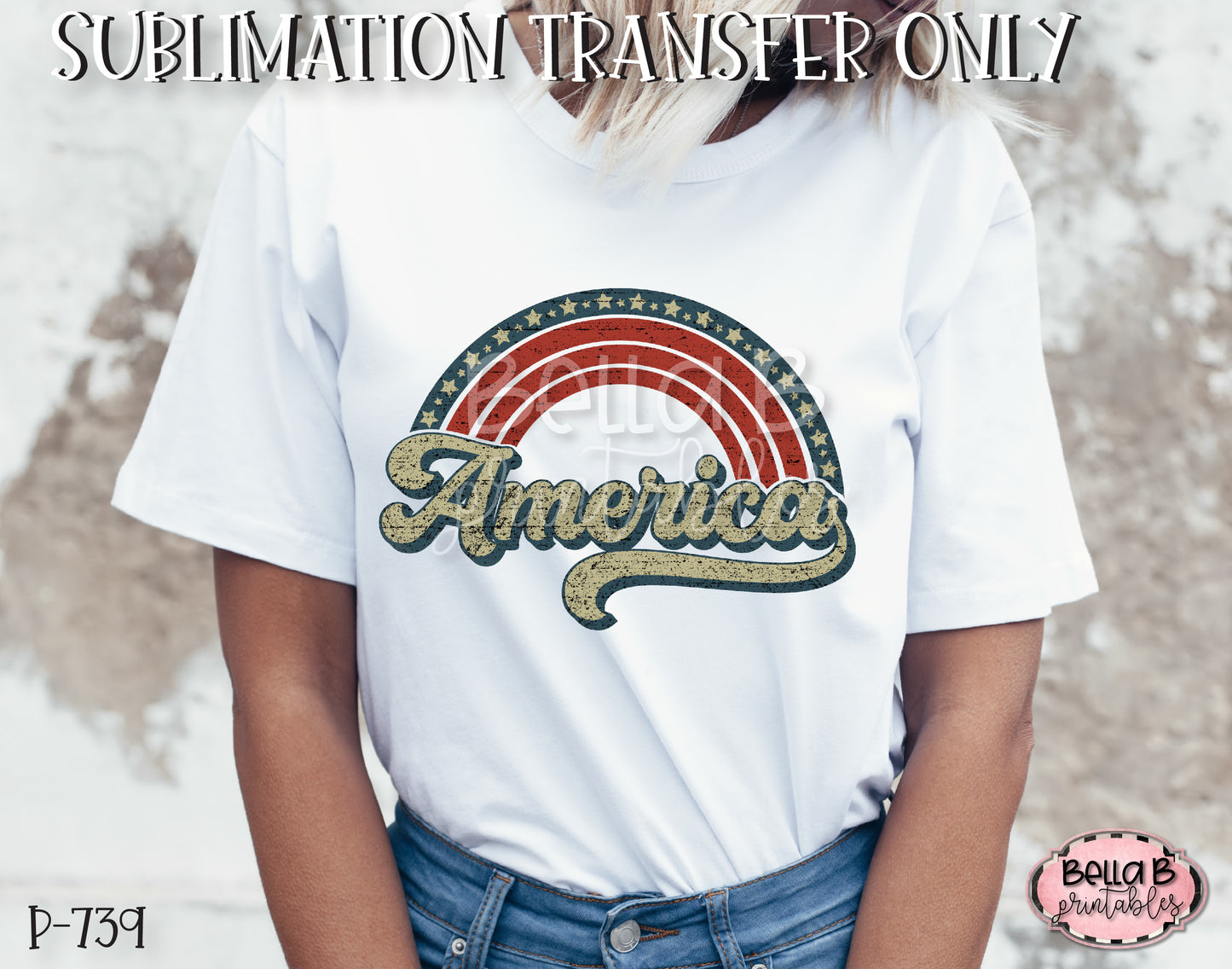 Retro America  Sublimation Transfer - Ready To Press