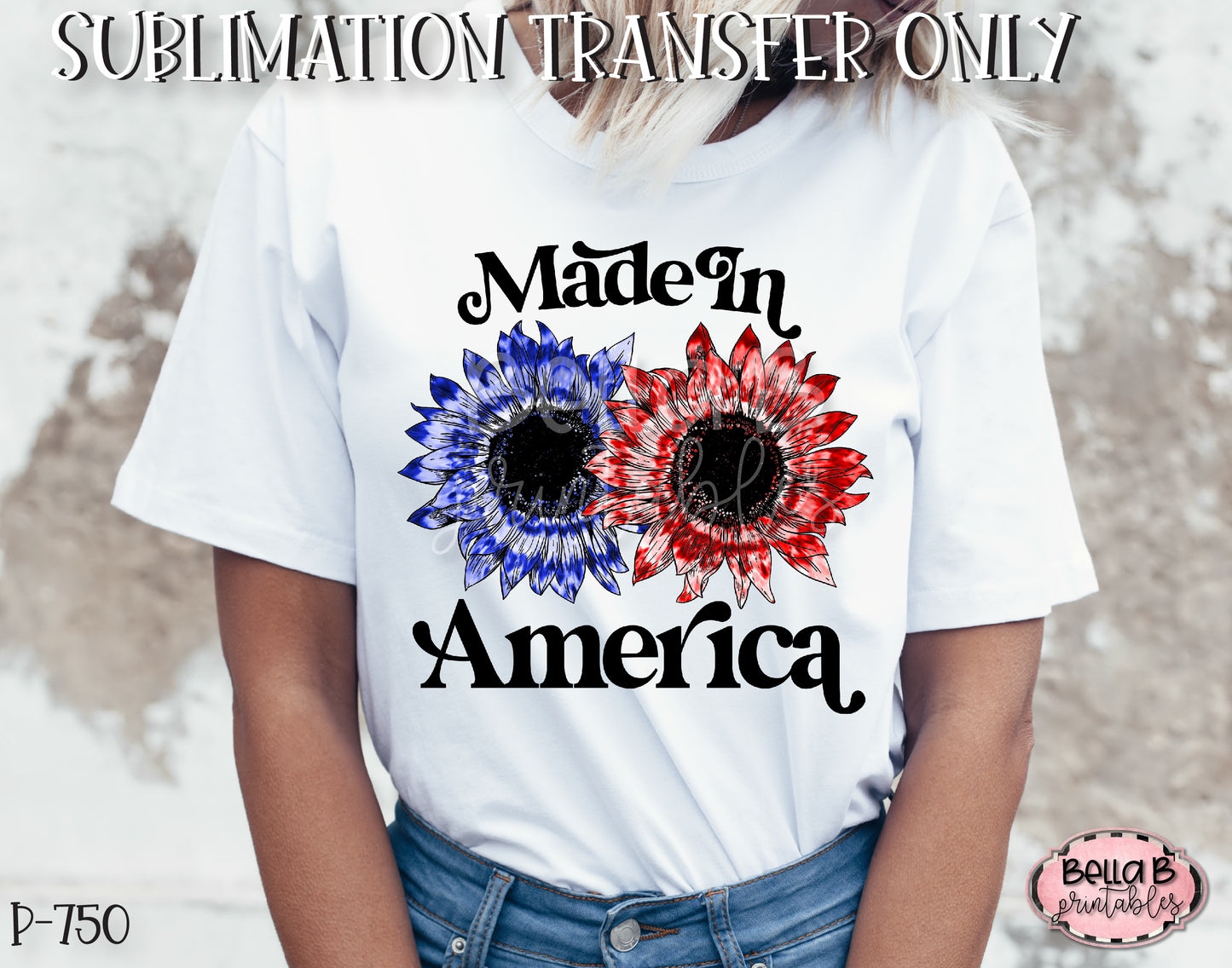 Tie Dye Sunflower Made In America Sublimation Transfer - Ready To Press