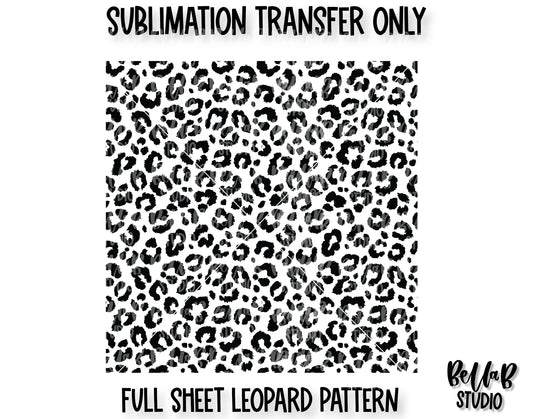 Full Sheet Leopard Print Sublimation Transfer - Ready To Press -  LeopTemp