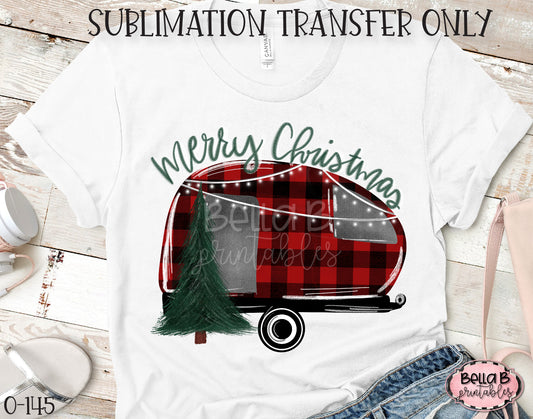 Merry Christmas Camper Sublimation Transfer - Ready To Press