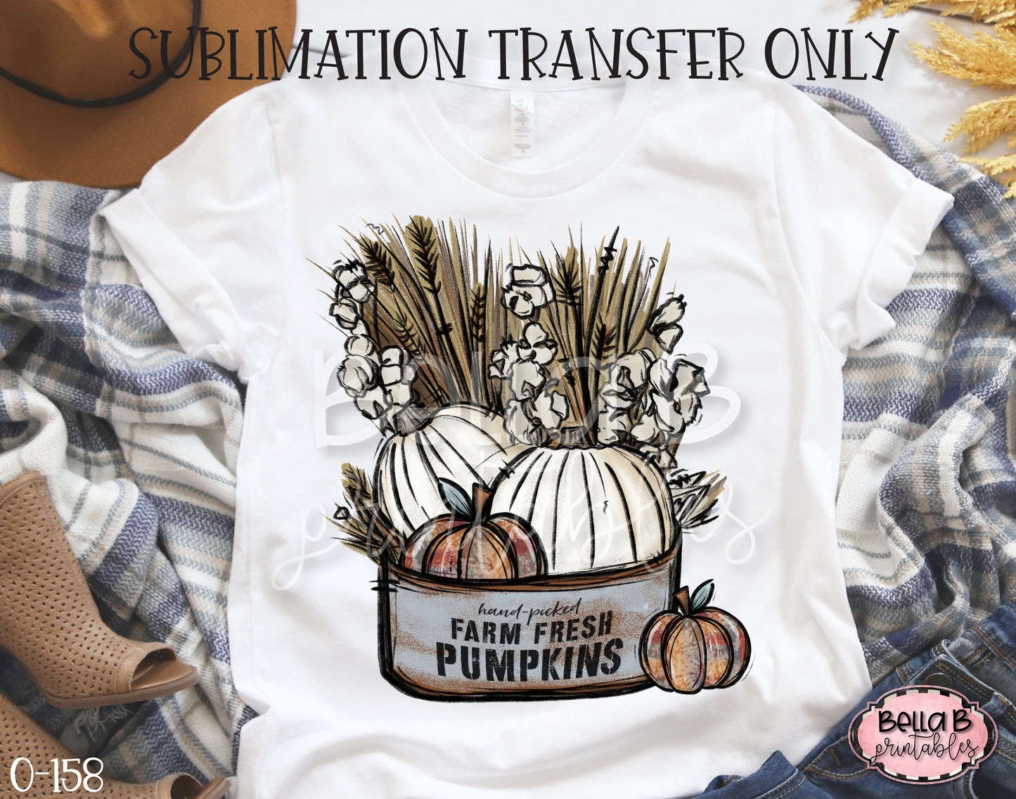 Farm Fresh Pumpkins Sublimation Transfer, Ready To Press