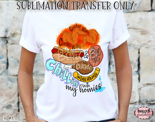 Chicken Wing Song Sublimation Transfer, Ready To Press