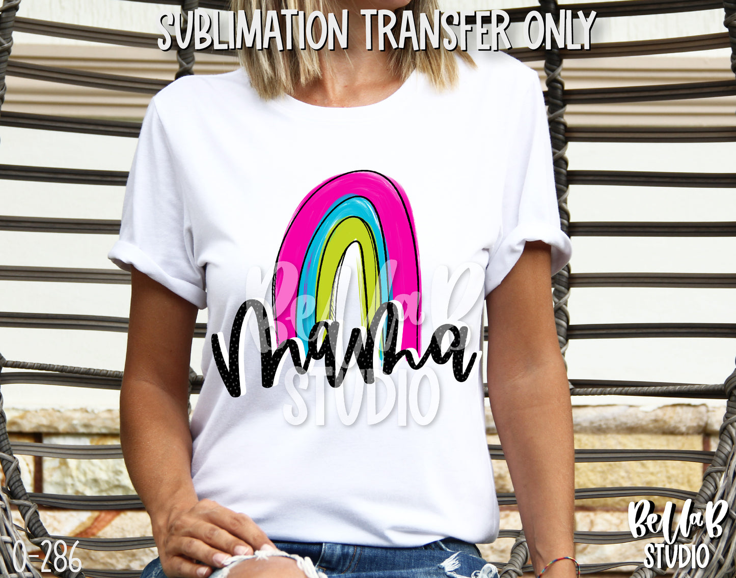 Mama Rainbow Sublimation Transfer - Ready To Press