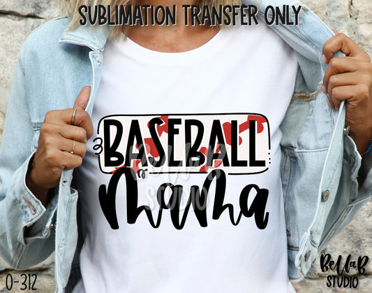 Baseball Mama Sublimation Transfer - Ready To Press - O312