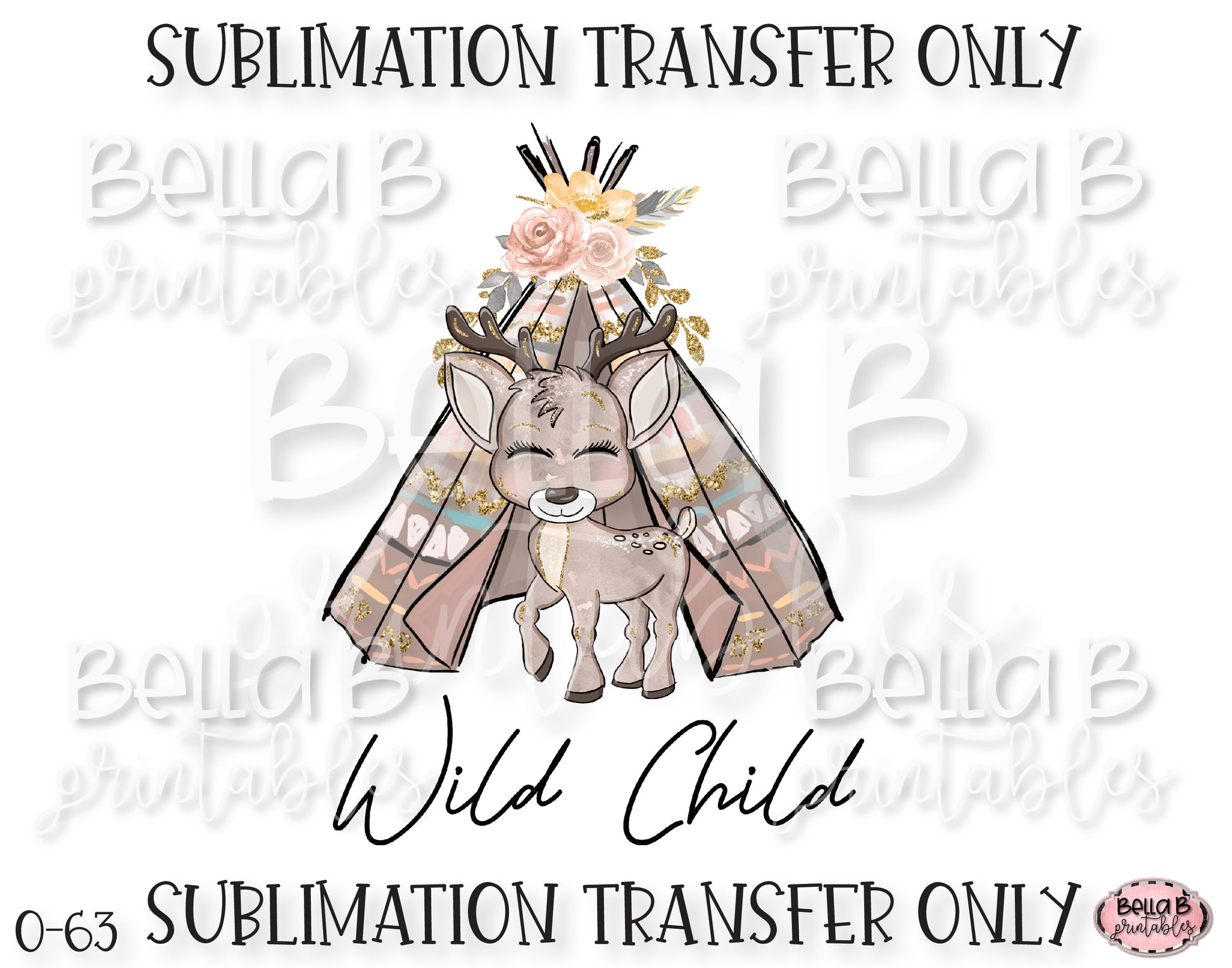 Wild Child Sublimation Transfer, Ready To Press, Heat Press