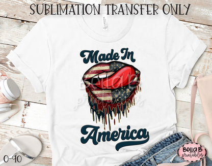 Made In America Sublimation Transfer, Ready To Press, Heat Press Transfer, Sublimation Print