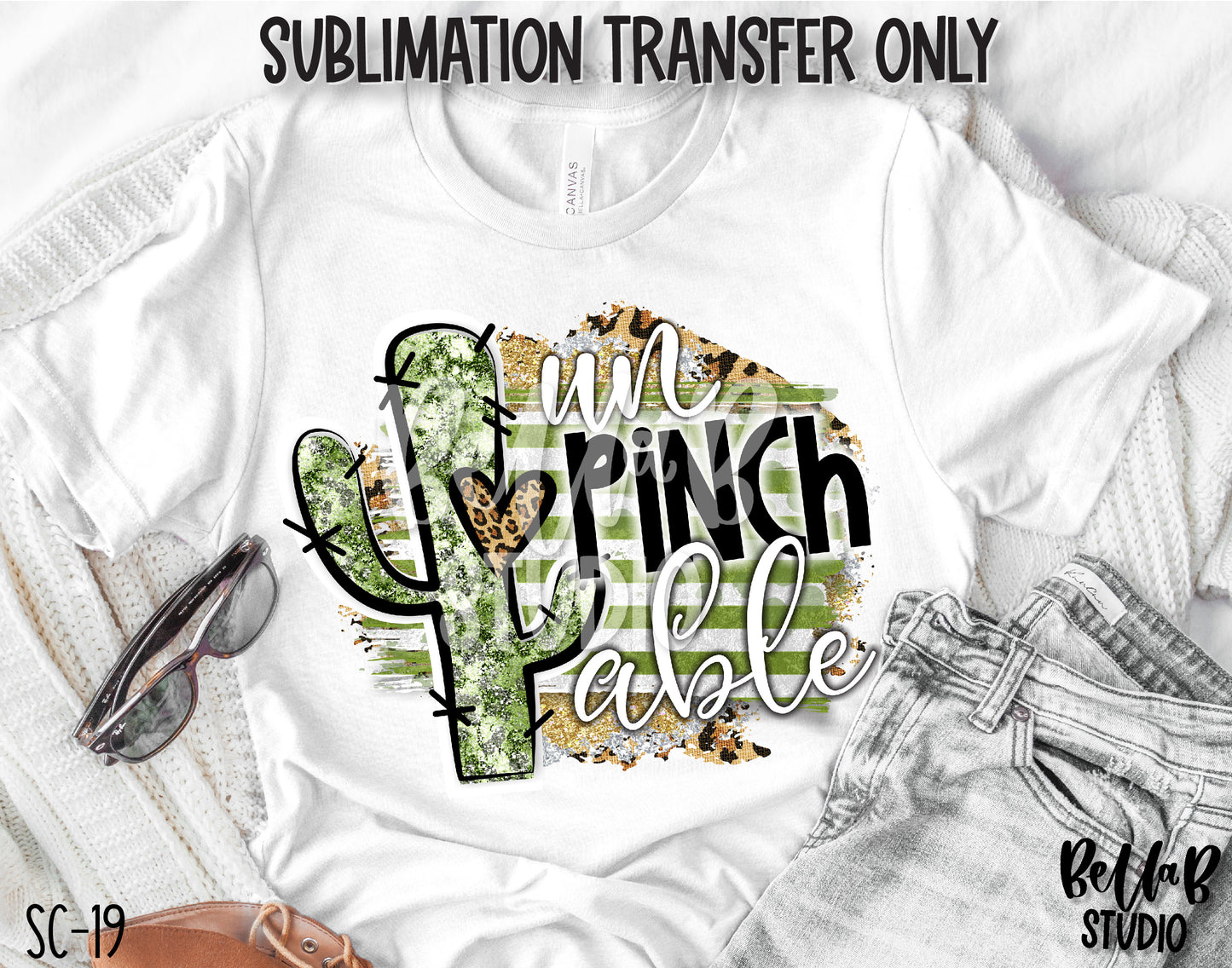 Unpinchable Cactus Sublimation Transfer, Ready To Press