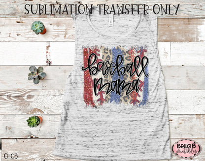 Baseball Mama Sublimation Transfer, Ready To Press, Heat Press Transfer, Sublimation Print