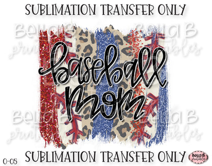 Baseball Mom Sublimation Transfer, Ready To Press, Heat Press Transfer, Sublimation Print