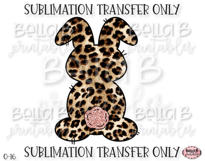 Leopard Print Easter Bunny Sublimation Transfer, Ready To Press, Heat Press Transfer, Sublimation Print