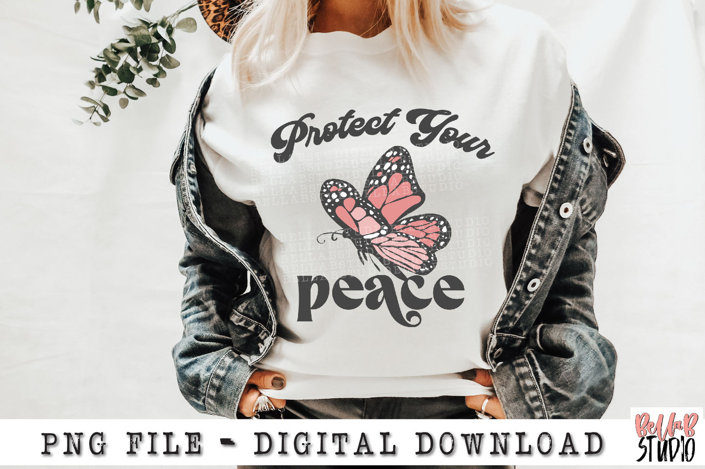 Protect Your Peace Butterfly PNG Sublimation Design