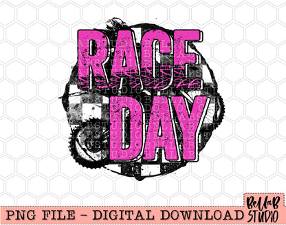 Race Day PINK PNG Digital Design