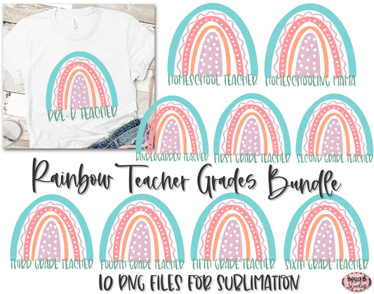 Rainbow - School Teacher Sublimation Bundle