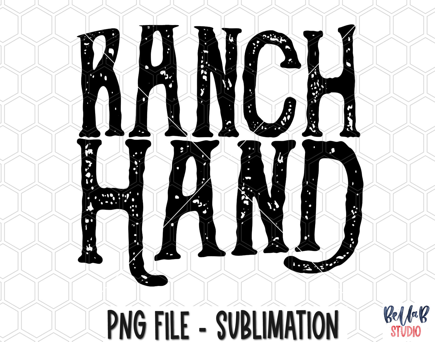 Ranch Hand Black Sublimation Design