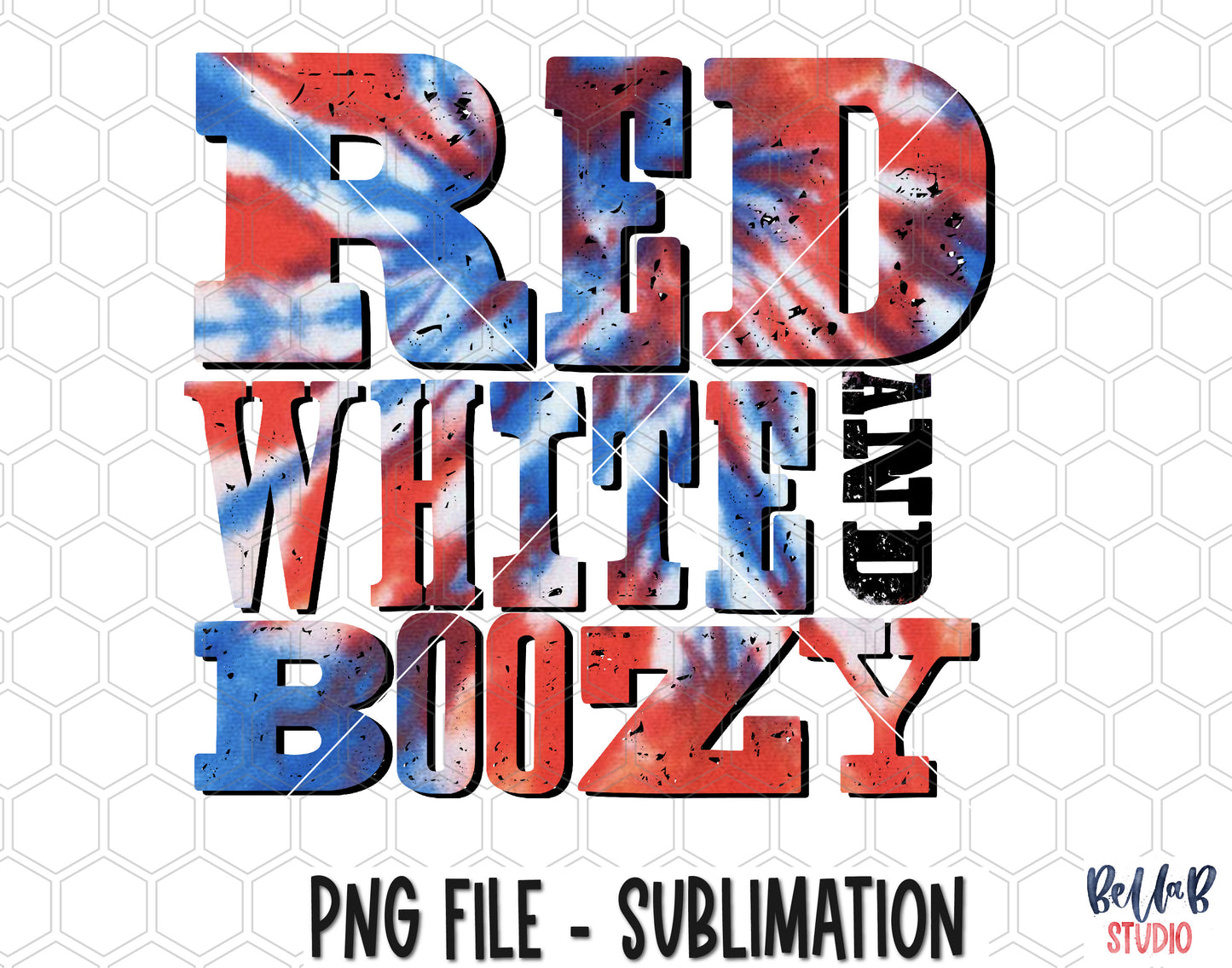 Red White And Boozy Sublimation Design