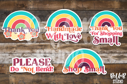 Retro Stickers, Small Business Packaging Stickers