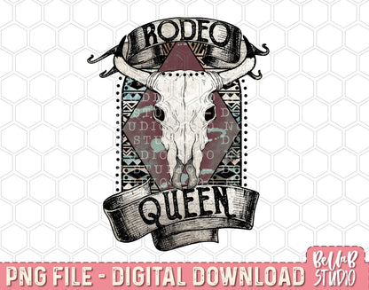 Rodeo Queen Vintage Western PNG Sublimation Design
